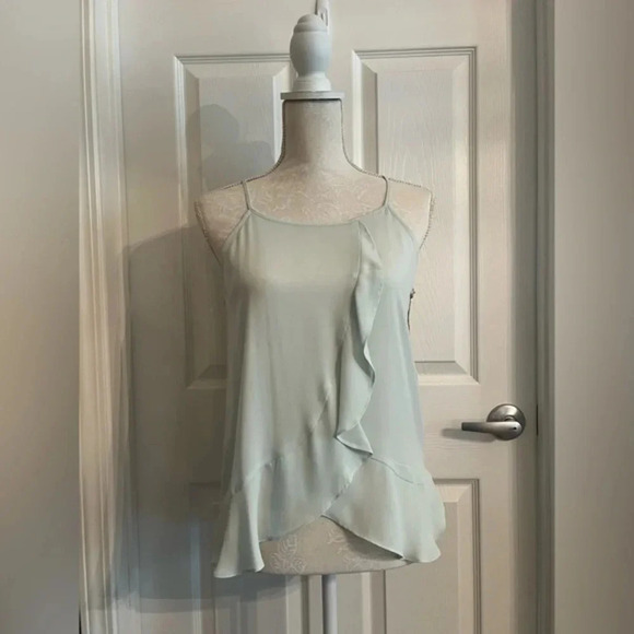 Leith Wrap Front Ruffle Tank NWT - Picture 6 of 11